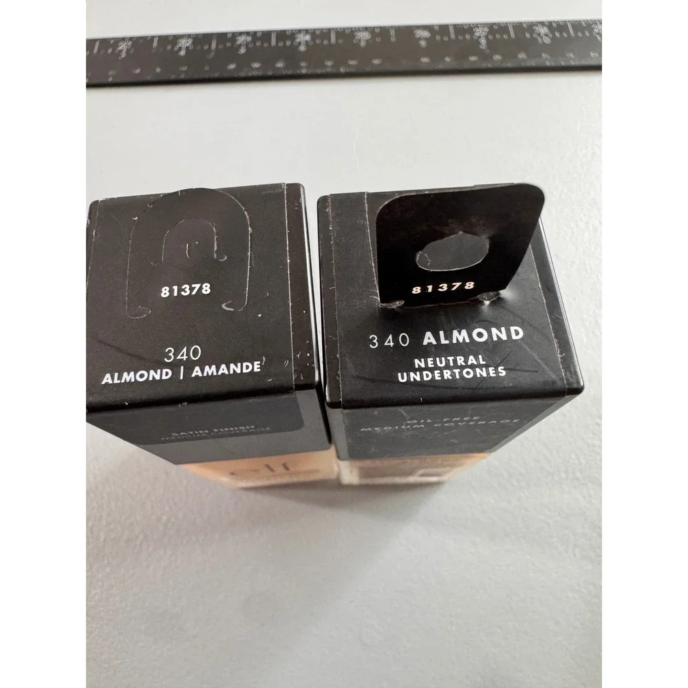 e.l.f. Flawless Satin Foundation 340 Almond Good Medium Coverage Neutral 2pk